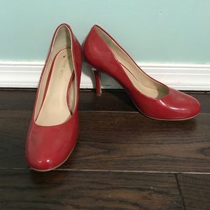 Patent leather red heels